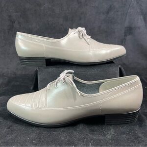 Cranston Lace up Grey Oxford Style Dress Shoes Mens 11D All Man Made Materials